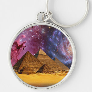 cosmic storm above egypt key ring