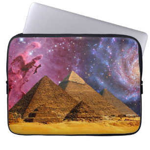 cosmic storm above egypt laptop sleeve