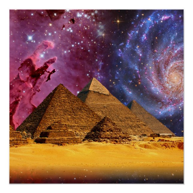 cosmic storm above egypt poster (Front)