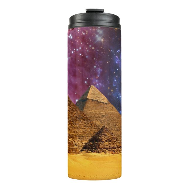 cosmic storm above egypt thermal tumbler (Front)