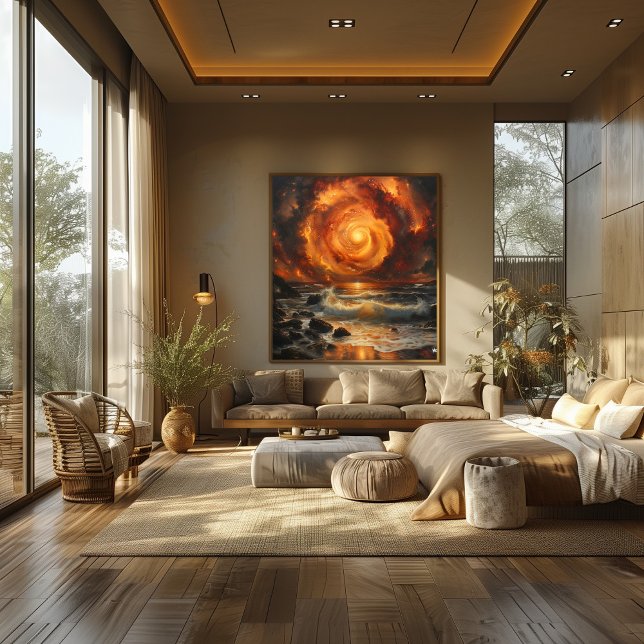 Cosmic Storm: Surreal, Impressionist Art Poster (Creator Uploaded)