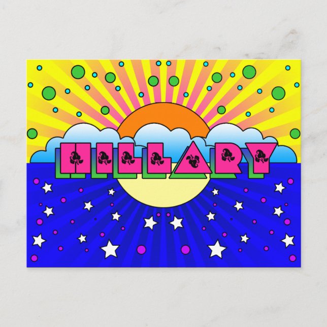 Cosmic Style Hillary Celebration Poster Postcard (Front)