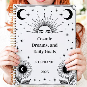 Cosmic Sun and Moon Custom Name Manifestation Planner