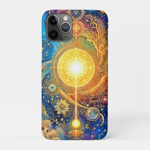 Cosmic Sun Mandala Art iPhone 11 Pro Case