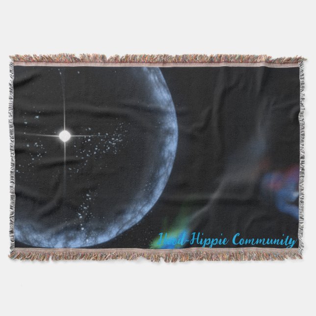 "Cosmic Supernova" Throw Blanket (Front)