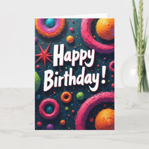 Cosmic Swirl Birthday Card