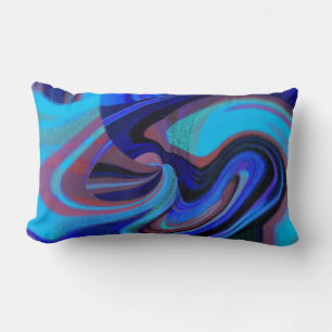 Cosmic Swirl of Blue N Pink Throw Pillow