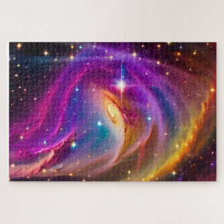 Cosmic Swirling Indigo Event in Universe Jigsaw Puzzle