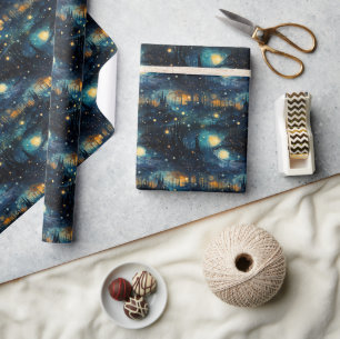 Cosmic Symphony: Celestial Music Design Wrapping Paper