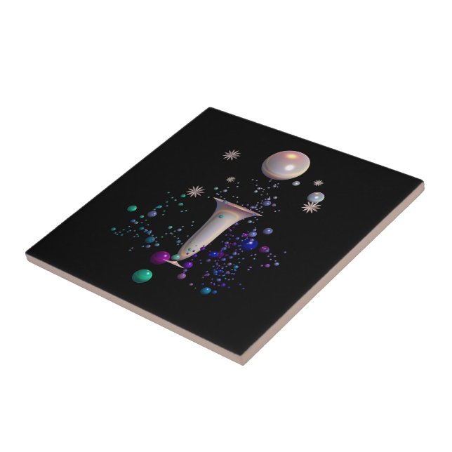 Cosmic Symphony  Ceramic Tile (Side)