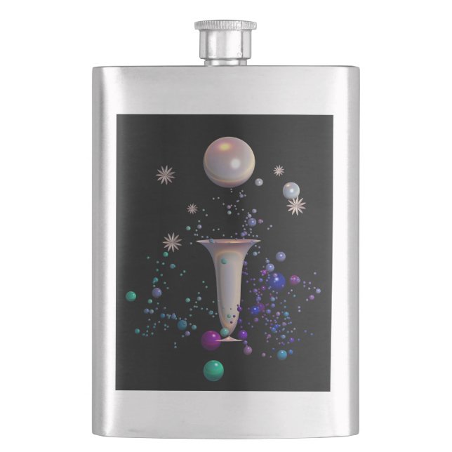 Cosmic Symphony Classic Hip Flask (Front)