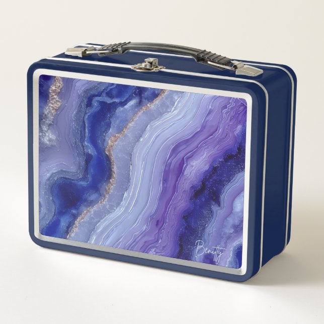 Cosmic Tanzanite Crystal Metal Lunchbox (Front)