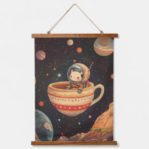 Cosmic Tea Voyage Hanging Tapestry