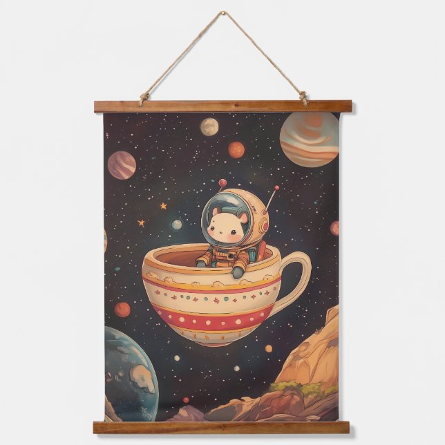 Cosmic Tea Voyage Hanging Tapestry (Front)