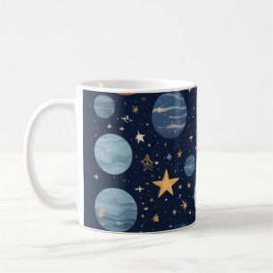 Cosmic-themed design featuring celestial elements coffee mug