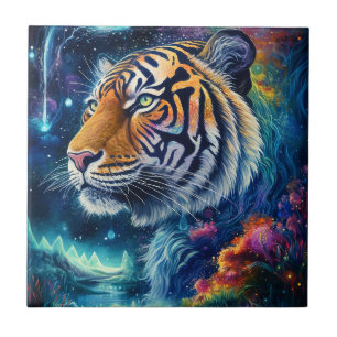 Cosmic Tiger Ceramic Tile