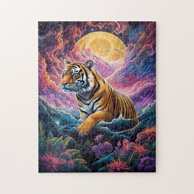 Cosmic Tiger Jigsaw Puzzle (Vertical)