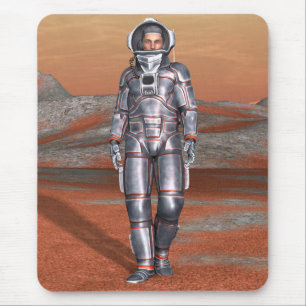 Cosmic Traveller Surreal Planet Landscape Art Mouse Pad