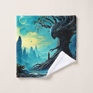 Cosmic Tree of Life Fantasy Bath Towel Set