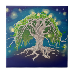 Cosmic Tree~tile Ceramic Tile
