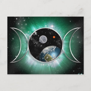 Cosmic Triple Goddess Postcard