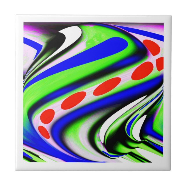 Cosmic twist ceramic tile (Front)