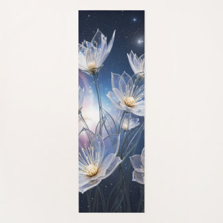 cosmic unfolding of glass flowers yoga mat
