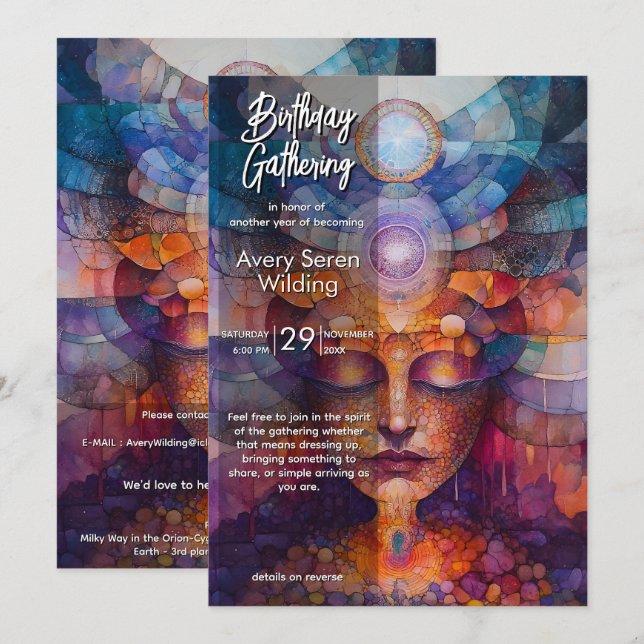 Cosmic Unfolding | Visionary Design Invitation (Front/Back)
