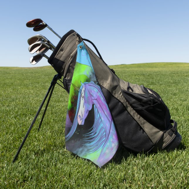 Cosmic Unicorn 6 Golf Towel (Green)