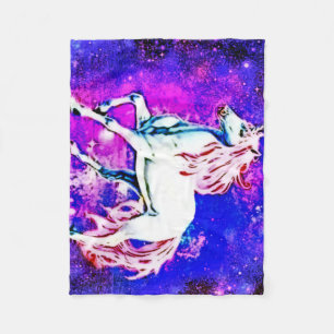 Cosmic unicorn Fleece Blanket