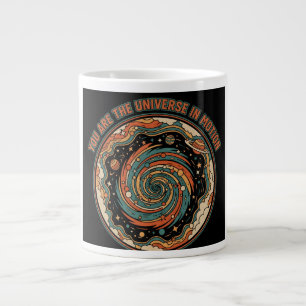 Cosmic Universe In Motion - Retro Aesthetic Spirit Large Coffee Mug
