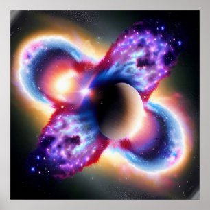 Cosmic Unknown Event in Dark Sky Outer Space Poster