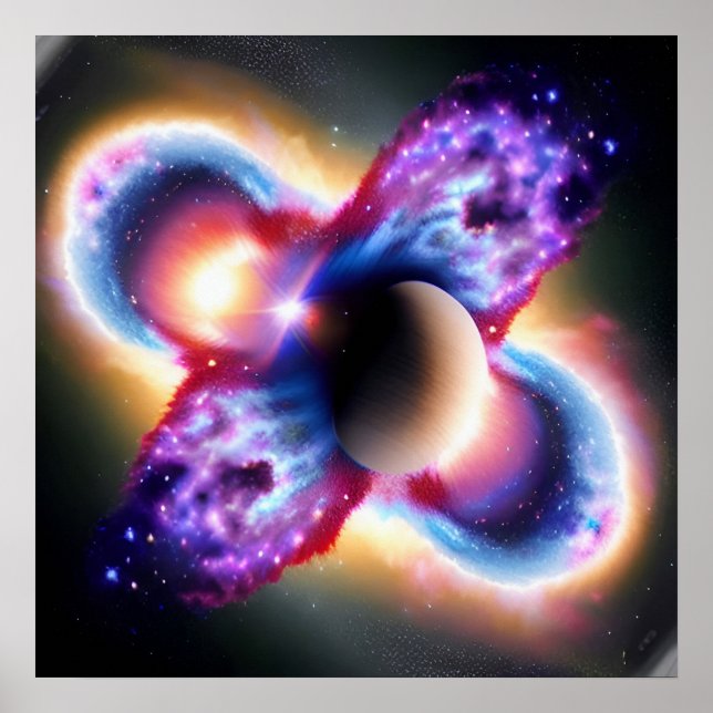  Cosmic Unknown Event in Dark Sky Outer Space Poster (Front)