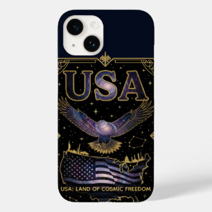Cosmic USA Eagle Celestial Map Art Case-Mate iPhone 14 Case