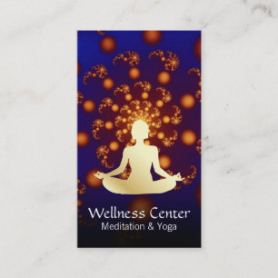 Cosmic   Vibrant, Gold Lotus Business Card