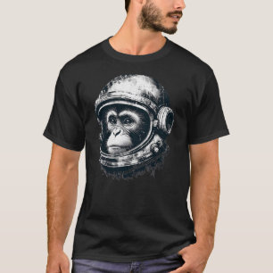 Cosmic Vintage Space Travel Astronaut Monkey Retro T-Shirt