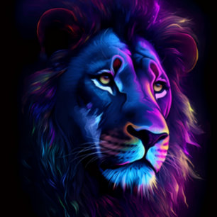 : Cosmic Vision: Lord Krishna Galaxy Neon Portrait T-Shirt