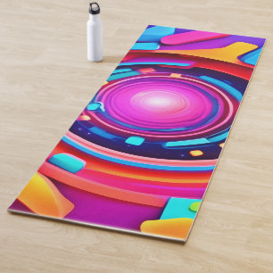 Cosmic Vortex: A Neon Odyssey Yoga Mat