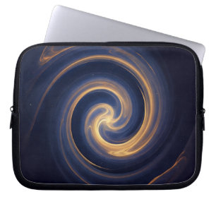 Cosmic Vortex of Golden Light Laptop Sleeve