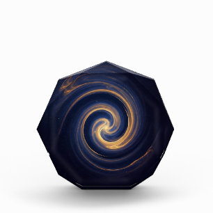 Cosmic Vortex of Golden Light Photo Block