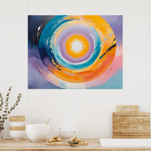 Cosmic Vortex: Solar Embrace Poster