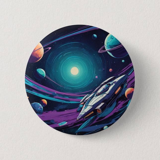 Cosmic Voyage 6 Cm Round Badge (Front)