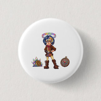 Cosmic Voyager: The Celestial Tim 3 Cm Round Badge