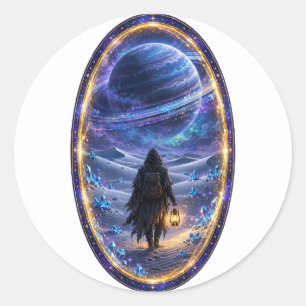 Cosmic Wanderer Classic Round Sticker