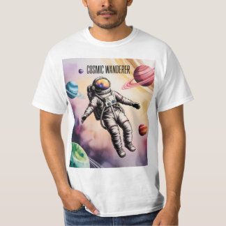 Cosmic Wanderer – Floating Astronaut Space T-Shirt