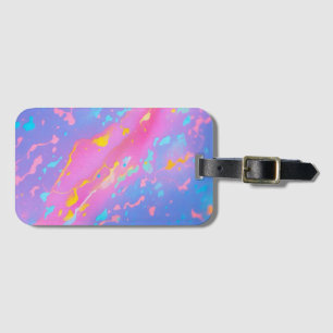 Cosmic Watercolour Luggage Tag – Abstract Paint