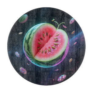Cosmic Watermelon Slice Cutting Board