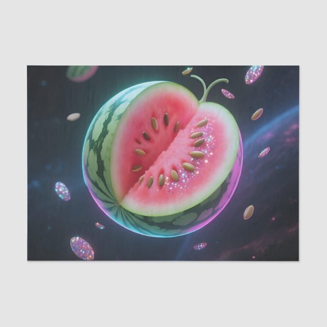 Cosmic Watermelon Slice Tissue Paper (Front)