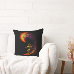 Cosmic Wave Rider Cushion
