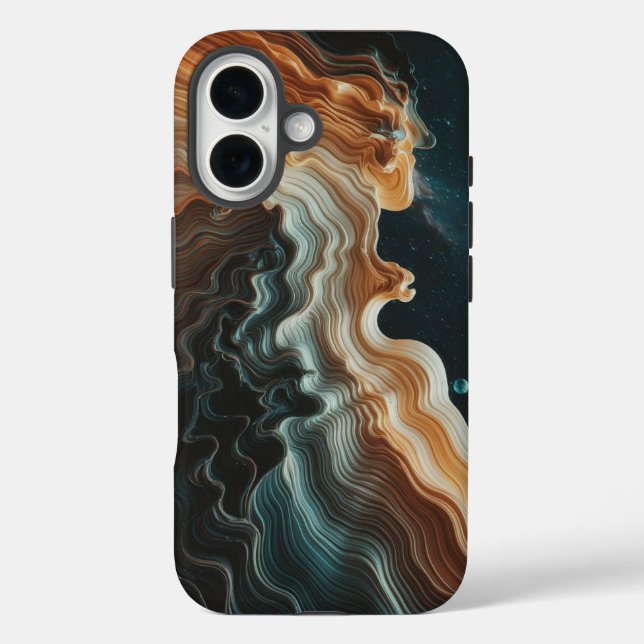 Cosmic Waves Abstract Case-Mate iPhone Case (Back)